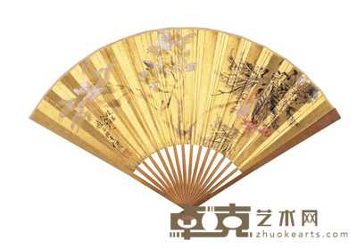 任颐 花卉 成扇